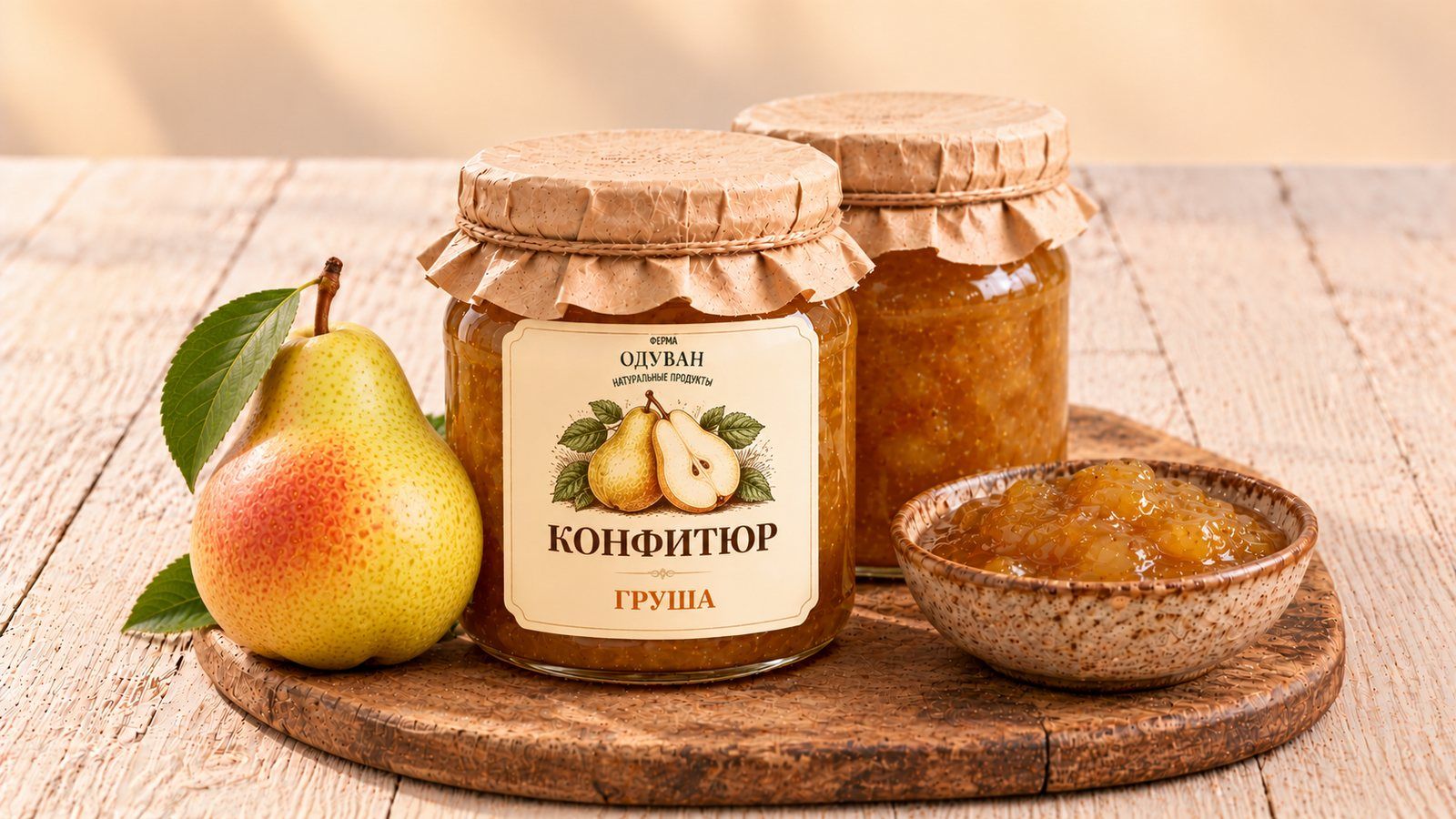 Конфитюр Груша Дюшес, 250 мл (нетто 200 г)