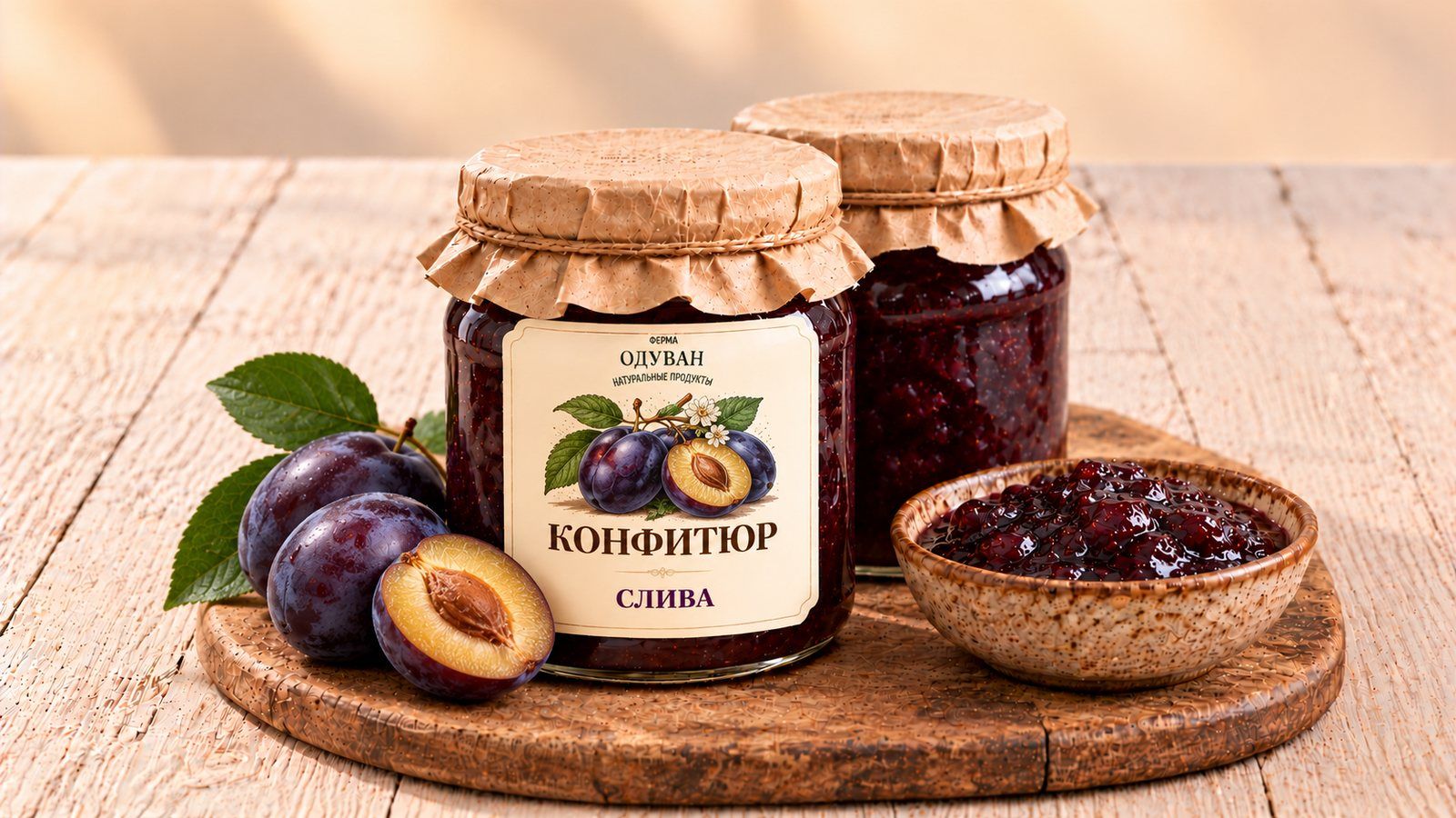 Конфитюр Слива, 250 мл (нетто 200 г)